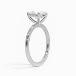 2,00 ct. Oval Mozanit Tektaş Beyaz Altın Yüzük