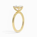 1,50 Karat Mozanit Tektaş Yüzük - 14 Ayar Sarı Altın resmi