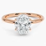 1,50 Karat Mozanit Tektaş Yüzük - 14 Ayar Rose Altın