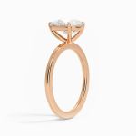 1,50 Karat Mozanit Tektaş Yüzük - 14 Ayar Rose Altın resmi