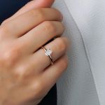 0,50 Karat Mossanite Oval Kesim Tektaş Yüzük