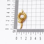 Yılan Tasarım 14 Ayar Zincirli Altın Kolye resmi