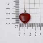 Akik Taşlı Gümüş Kalp Kolye resmi