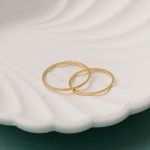 14 Ayar Klasik İnce Kadın Altın Alyans 1 mm. resmi