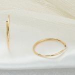 3,5 Cm. Çaplı Klasik Altın Halka Küpe resmi